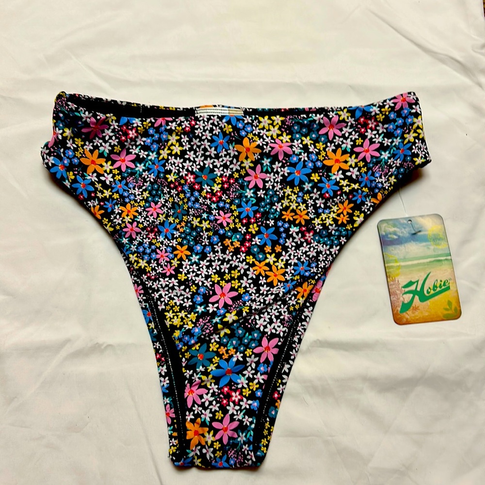 Hobie high waisted bikini bottoms, size L